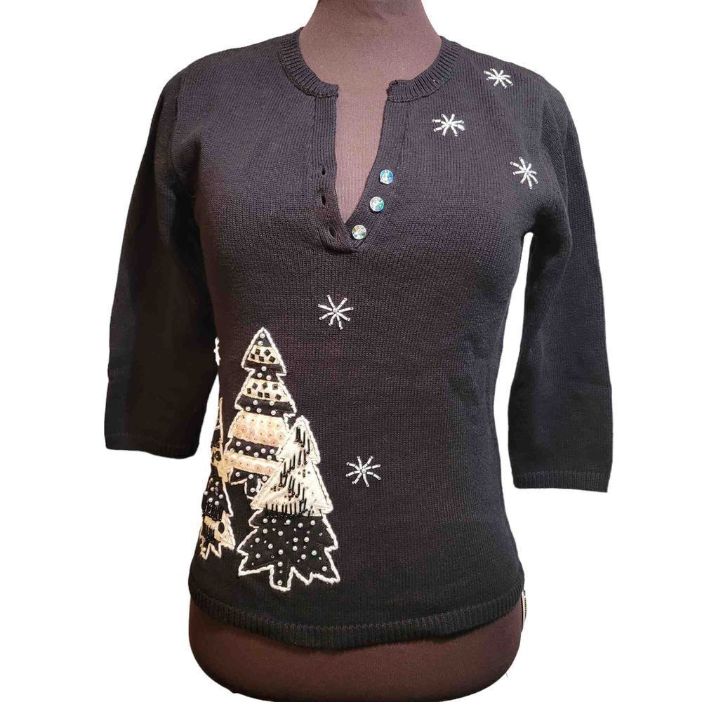Acorn Christmas sweater quarter sleeve